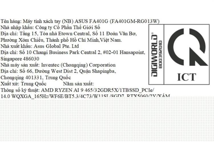 Laptop Asus TUF Gaming A14 FA401GM - RG013W (R9 AI 465, 32GB, 1TB, RTX 5060 8GB, WQXGA 165Hz, Win11) Màu Xám