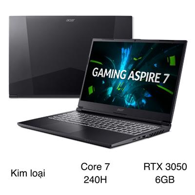 Laptop Acer Gaming Aspire 7 A715-59G-79XF - NH.QX6SV.008 (Core 7 240H, 16GB, 512GB, RTX 3050 6GB, Full HD 144Hz, Win11)