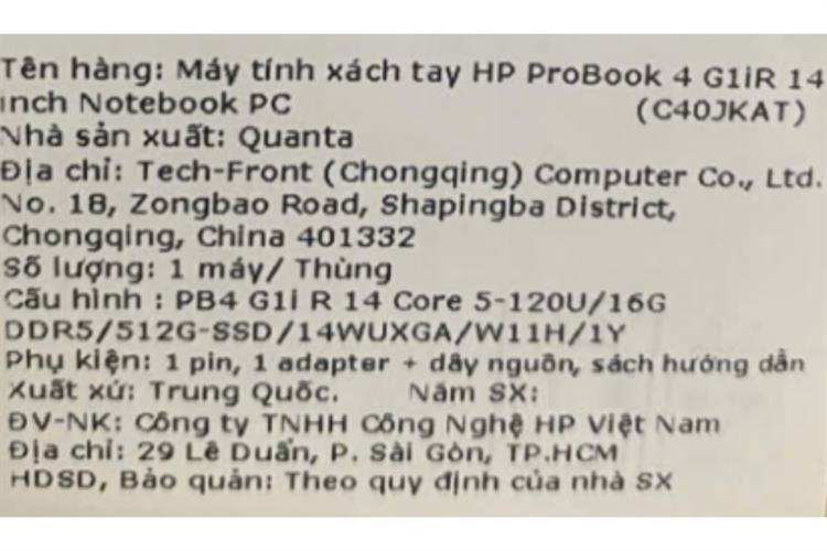 Laptop HP ProBook 4 G1iR 14 - C40JKAT (Core 5 120U, 16GB, 512GB, WUXGA, Win11) Màu Bạc