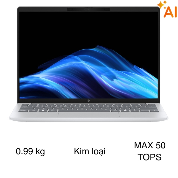 Laptop HP OmniBook 7 Aero 13 bg1087AU - BZ7S1PA (R5 AI 340, 16GB, 512GB, WUXGA, OfficeH24 365, Win11)