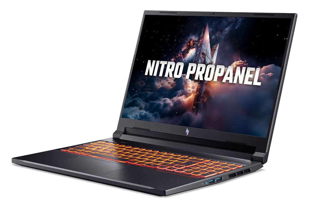 Laptop Acer Gaming Nitro ProPanel ANV16-72-71T9 - NH.QUNSV.001 (Core 7 240H, 16GB, 512GB, RTX 5060 8GB, WUXGA 180Hz, Win11) Màu Đen