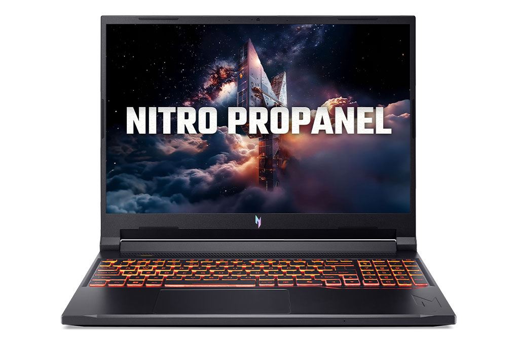 Laptop Acer Gaming Nitro ProPanel ANV16-72-71T9 - NH.QUNSV.001 (Core 7 240H, 16GB, 512GB, RTX 5060 8GB, WUXGA 180Hz, Win11) Màu Đen