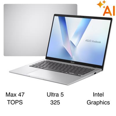 Laptop ASUS Vivobook 14 X1407AA - LY360W (Ultra 5 325, 16GB, 512GB, WUXGA, Win11)