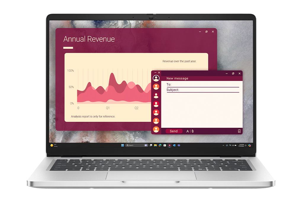 Laptop Dell Pro 14 PC14250 - PC14250-235U-16512WP-2Y (Ultra 5 235U, 16GB, 512GB, Full HD+, Win11Pro) Màu Bạc