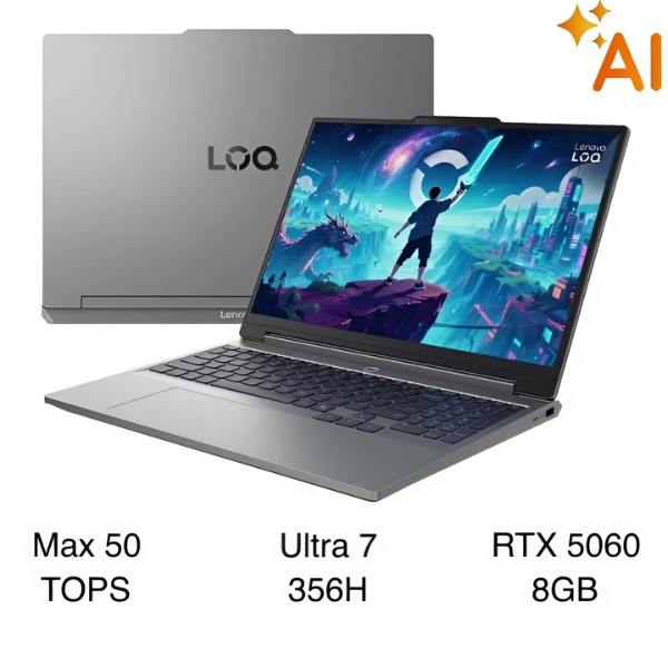 Laptop Lenovo Gaming LOQ 15IPH11 - 83SL000LVN (Ultra 7 356H, 16GB, 512GB, RTX 5060 8GB, WUXGA 165Hz,