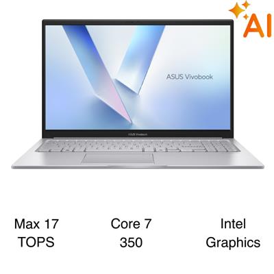 Laptop Asus Vivobook 15 X1504MA - BQ395W (Core 7 350, 16GB, 512GB, Full HD, Win11)