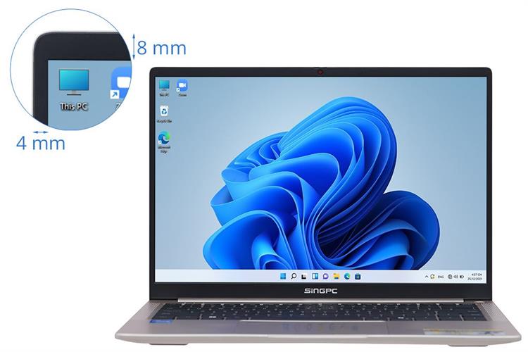 Laptop SingPC M16-i595 (i5 1235U, 16GB, 512GB, WUXGA, Win11 Pro) Màu Vàng Nhạt