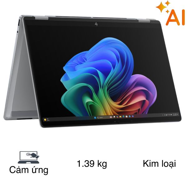 Laptop HP OmniBook X Flip 14 fk0082AU - BZ7N8PA (R7 AI 350, 32GB, 1TB, 2K, Cảm ứng, OfficeH24 365, Win11)