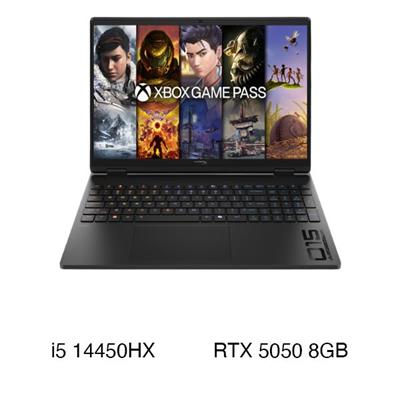 Laptop HP Gaming HyperX Omen 15 ga0092TX - D72D8PA (i5 14450HX, 16GB, 512GB, RTX 5050 8GB, WUXGA 165Hz, Win11)