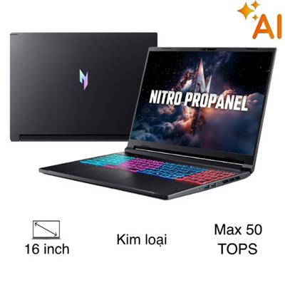 Laptop Acer Gaming Nitro ProPanel ANV16S-61-R0B8 - NH.QXQSV.001 (Ryzen AI 5 340, 16GB, 512GB, RTX 5050 8GB, Full HD 180Hz, Win11)