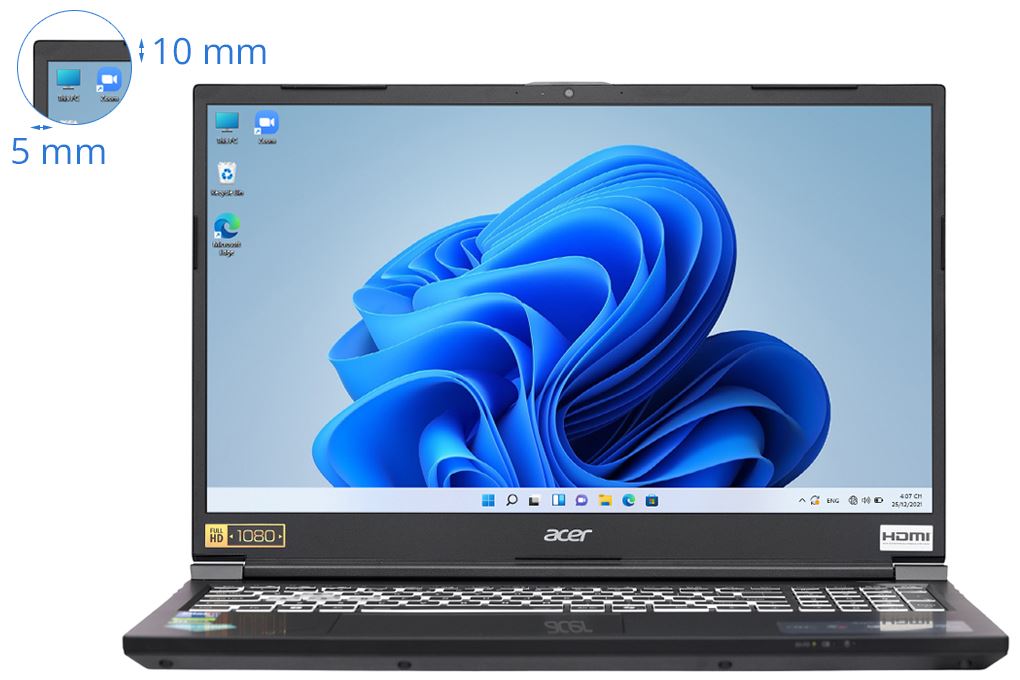 Laptop Acer Gaming Aspire 7 A715-59G-59RD - NH.DXUSV.001 (Core 5 210H, 16GB, 512GB, RTX 3050 4GB, Fulll HD 144Hz, Win11) Màu Đen