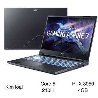 Laptop Acer Gaming Aspire 7 A715-59G-59RD - NH.DXUSV.001 (Core 5 210H, 16GB, 512GB, RTX 3050 4GB, Fulll HD 144Hz, Win11)