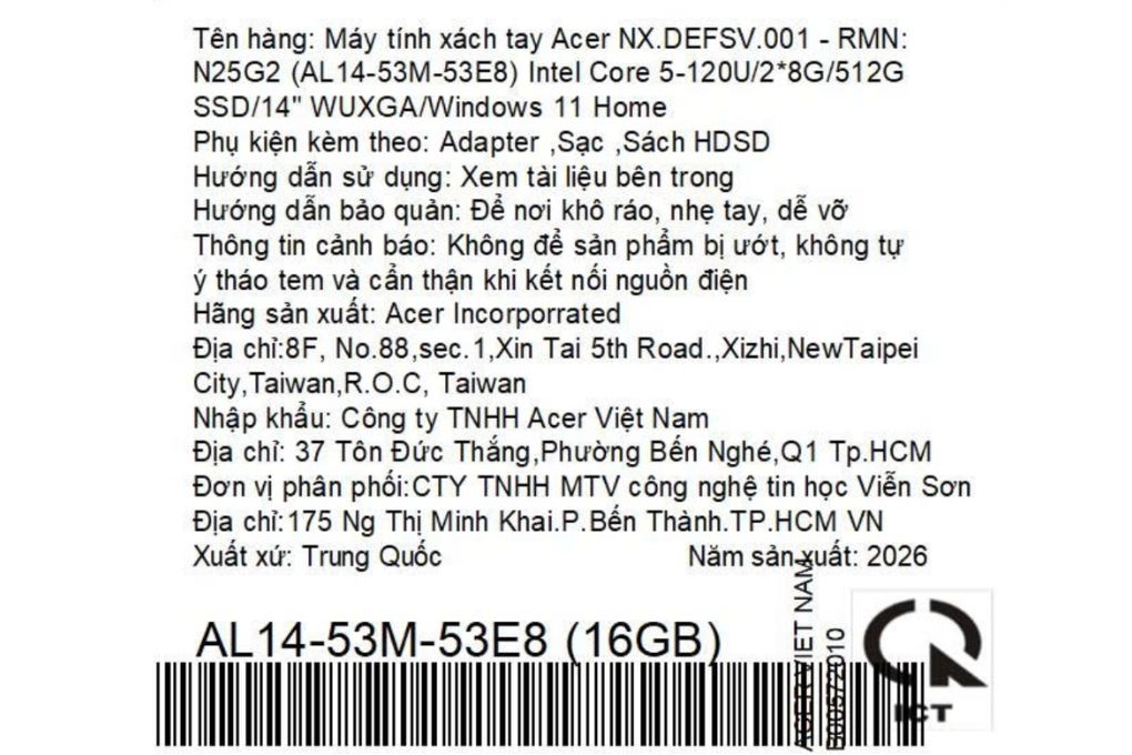 Acer Aspire Lite AL14-53M-53E8 - NX.DEFSV.001 (Core 5 120U, 16GB, 512GB, Full HD+, Win11) - 9