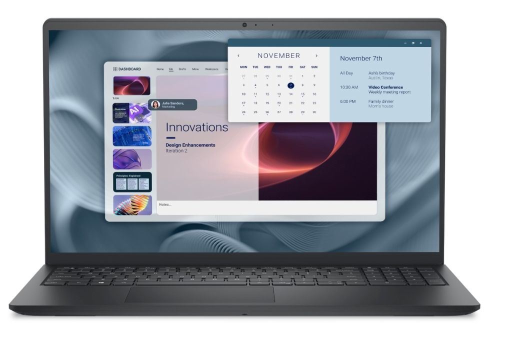 Laptop Dell Pro 15 Essential PV15250 - 71103297 (Core 3 100U, 8GB, 512GB, 15.6" Full HD 120Hz, OfficeH24+365, Win11) Màu Đen