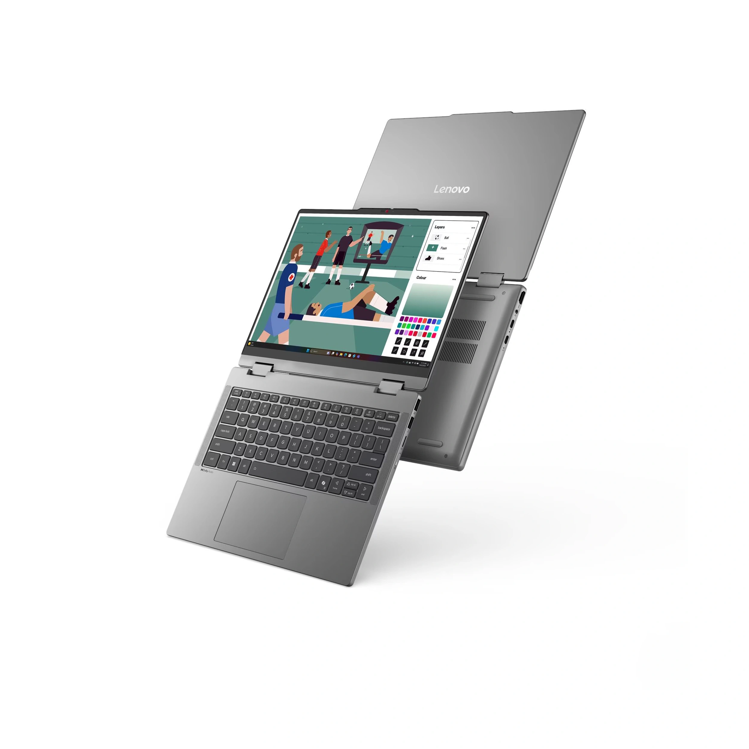 Laptop Lenovo IdeaPad 5 2in1 14IPH11 - 83UG005RVN (Ultra 7 355, 16GB, 512GB, WUXGA, OfficeH24+365, Win11) Màu Xám
