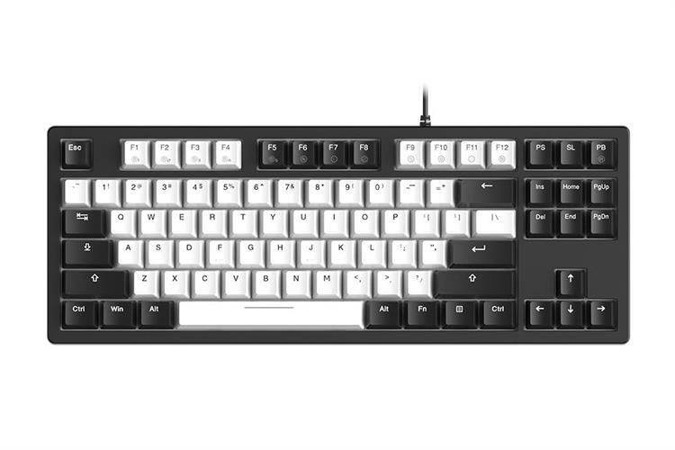 Bàn Phím Cơ Có Dây DareU EK87 V2 Màu Trắng - Đen