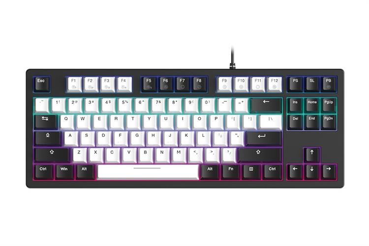 Bàn Phím Cơ Có Dây DareU EK87 V2 Màu Trắng - Đen