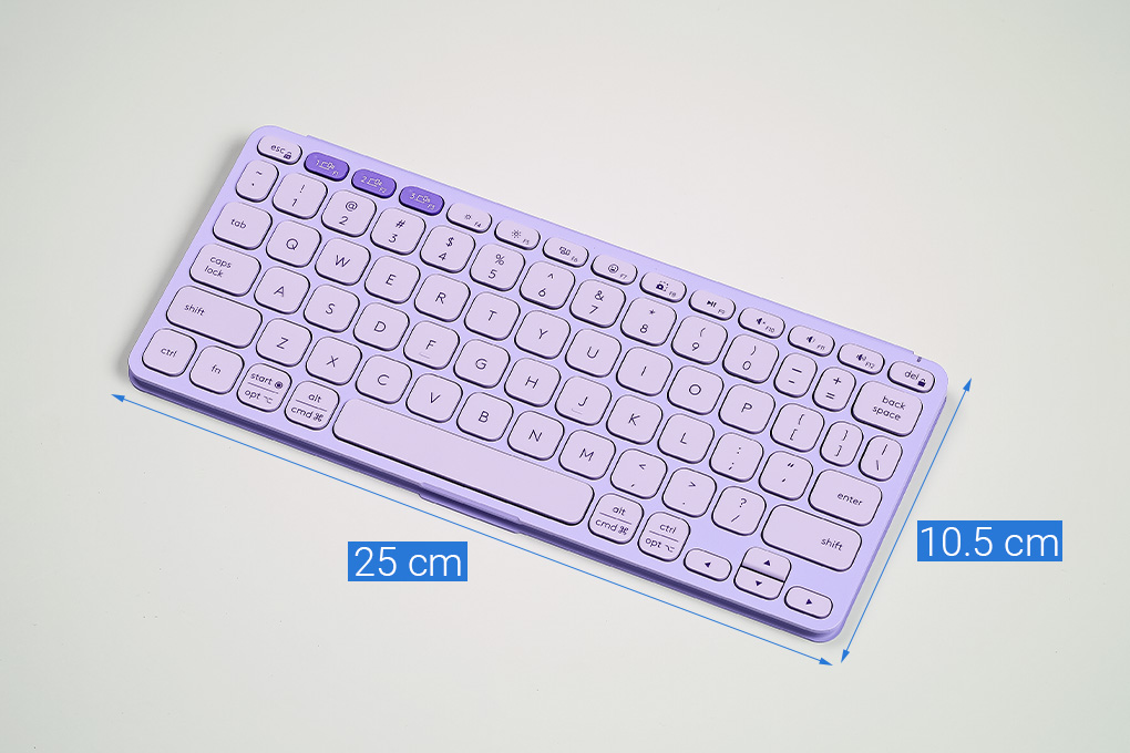 Bàn Phím Bluetooth Logitech Keys-To-Go 2 Màu Tím nhạt