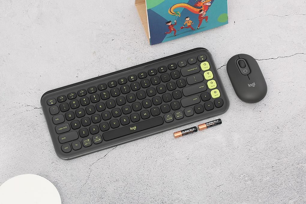 Bộ Bàn Phím Chuột Bluetooth Logitech Pop Icon Màu Đen