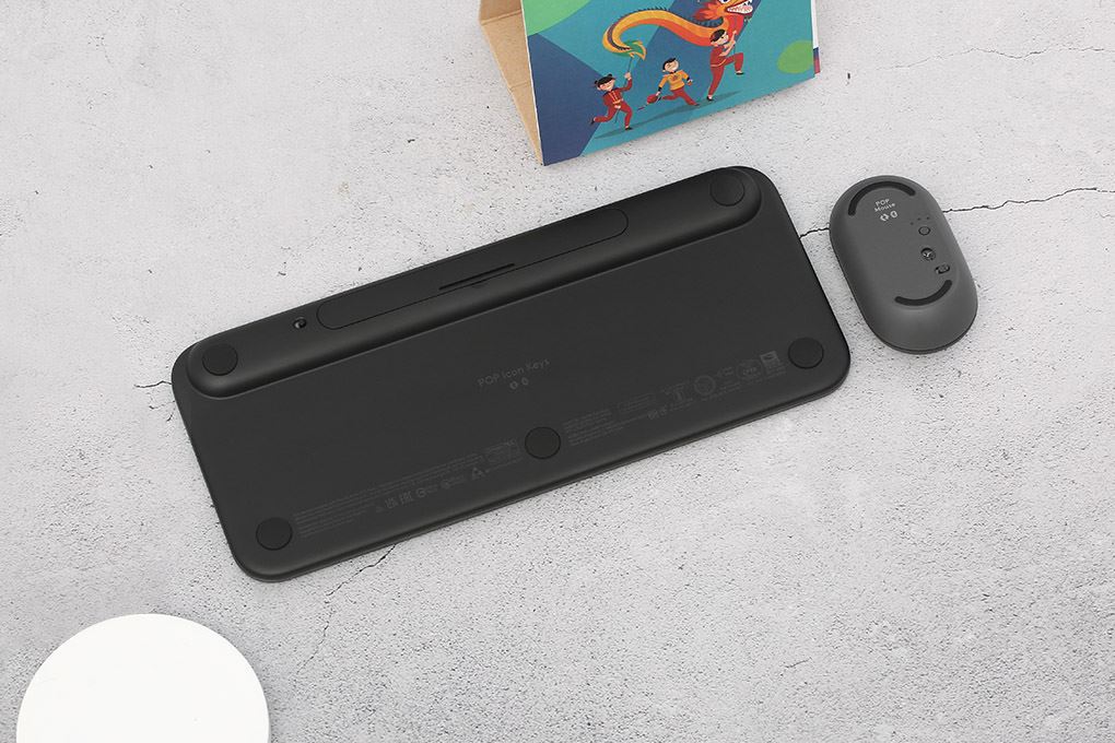 Bộ Bàn Phím Chuột Bluetooth Logitech Pop Icon Màu Đen