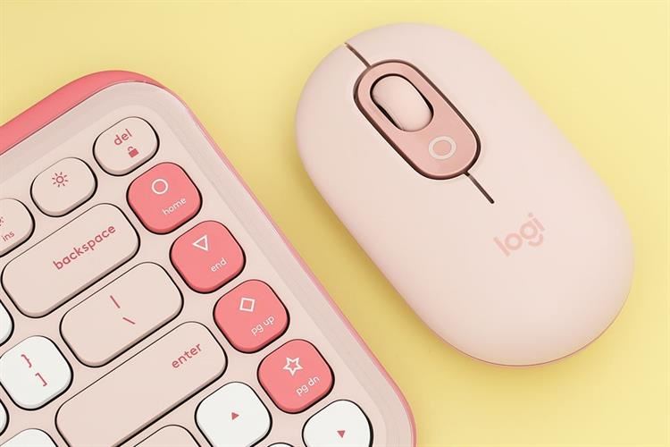 Bộ Bàn Phím Chuột Bluetooth Logitech Pop Icon Màu Hồng