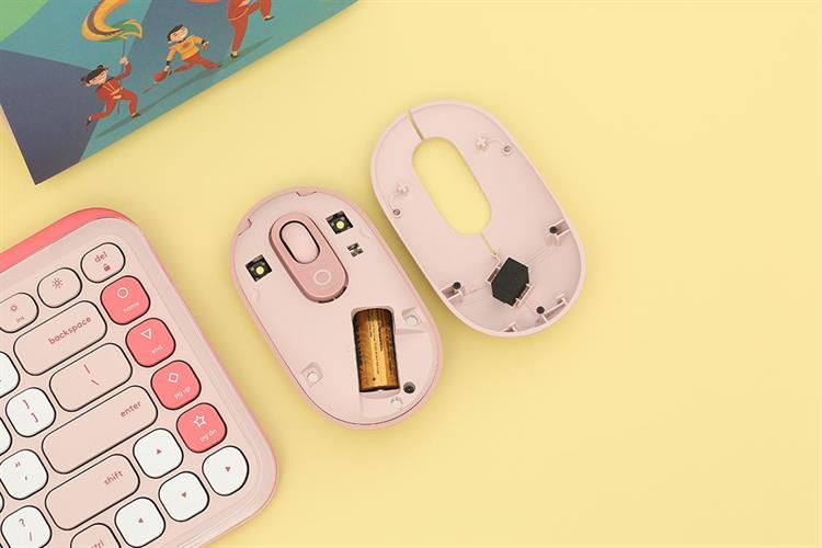 Bộ Bàn Phím Chuột Bluetooth Logitech Pop Icon Màu Hồng