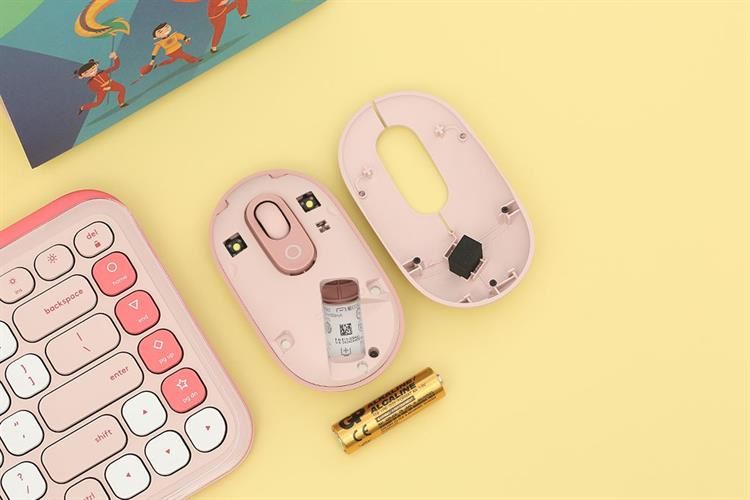 Bộ Bàn Phím Chuột Bluetooth Logitech Pop Icon Màu Hồng