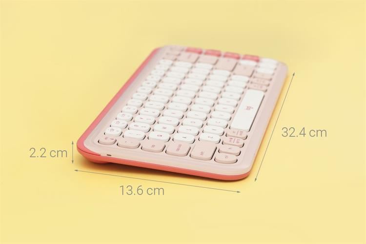 Bộ Bàn Phím Chuột Bluetooth Logitech Pop Icon Màu Hồng