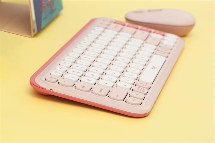 Bộ Bàn Phím Chuột Bluetooth Logitech Pop Icon Màu Hồng