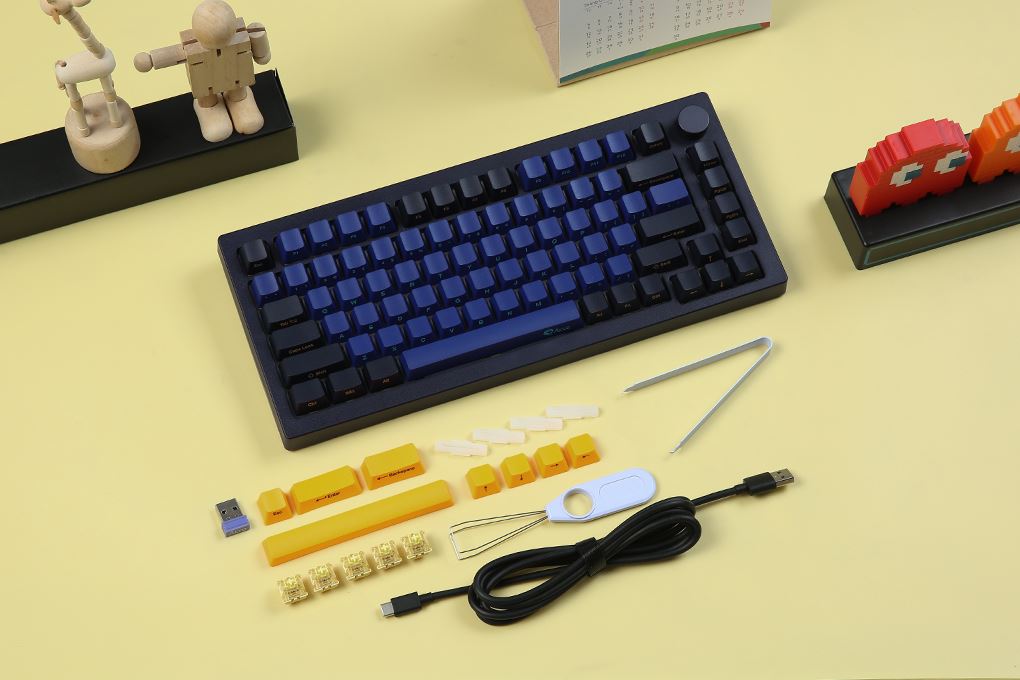 Bàn Phím Cơ Bluetooth Akko 5075B Plus Horizon Màu Xanh đen