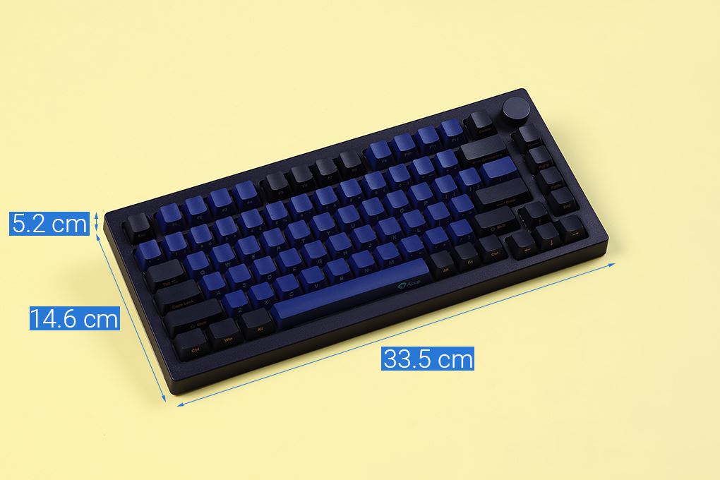 Bàn Phím Cơ Bluetooth Akko 5075B Plus Horizon Màu Xanh đen