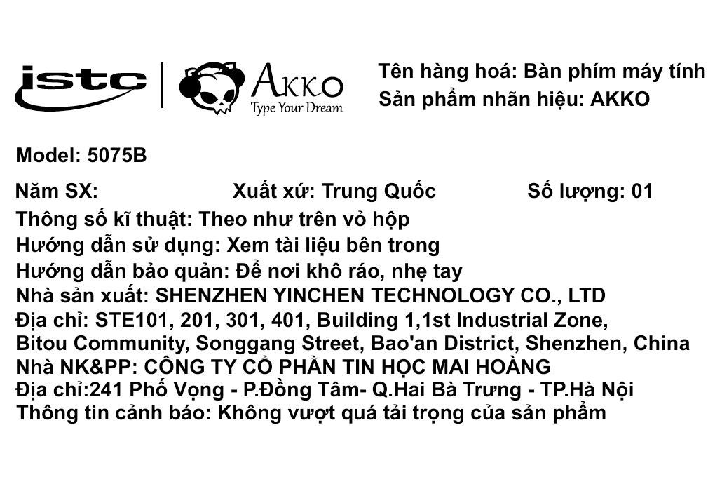 Bàn Phím Cơ Bluetooth Akko 5075B Plus Horizon Màu Xanh đen