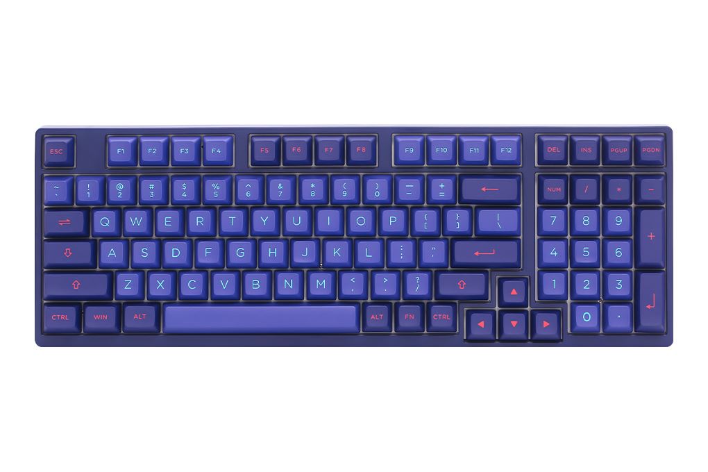 Bàn Phím Cơ Có Dây Akko 3098 Neon Màu Xanh tím