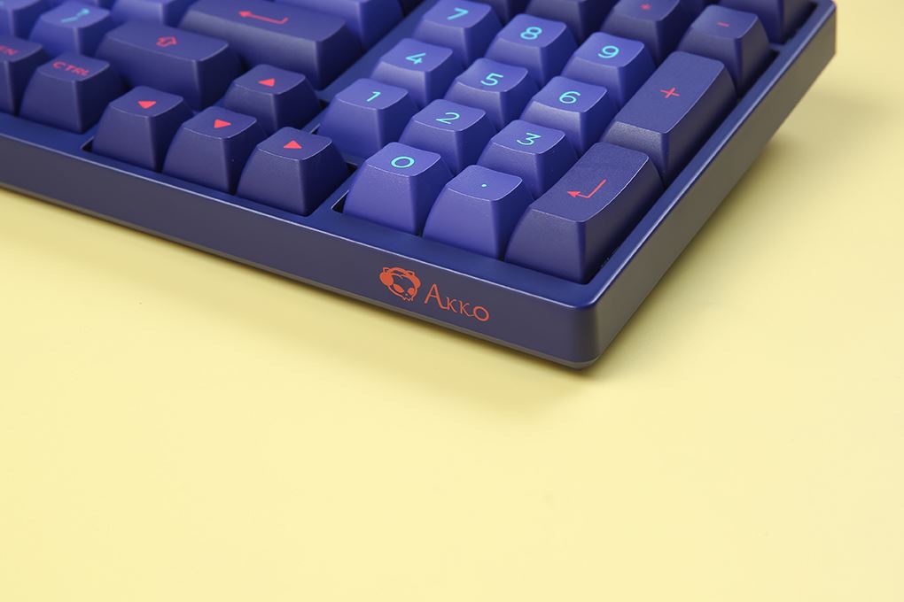 Bàn Phím Cơ Có Dây Akko 3098 Neon Màu Xanh tím