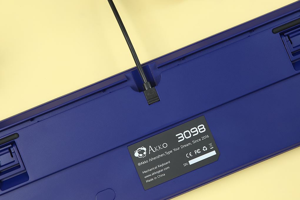 Bàn Phím Cơ Có Dây Akko 3098 Neon Màu Xanh tím