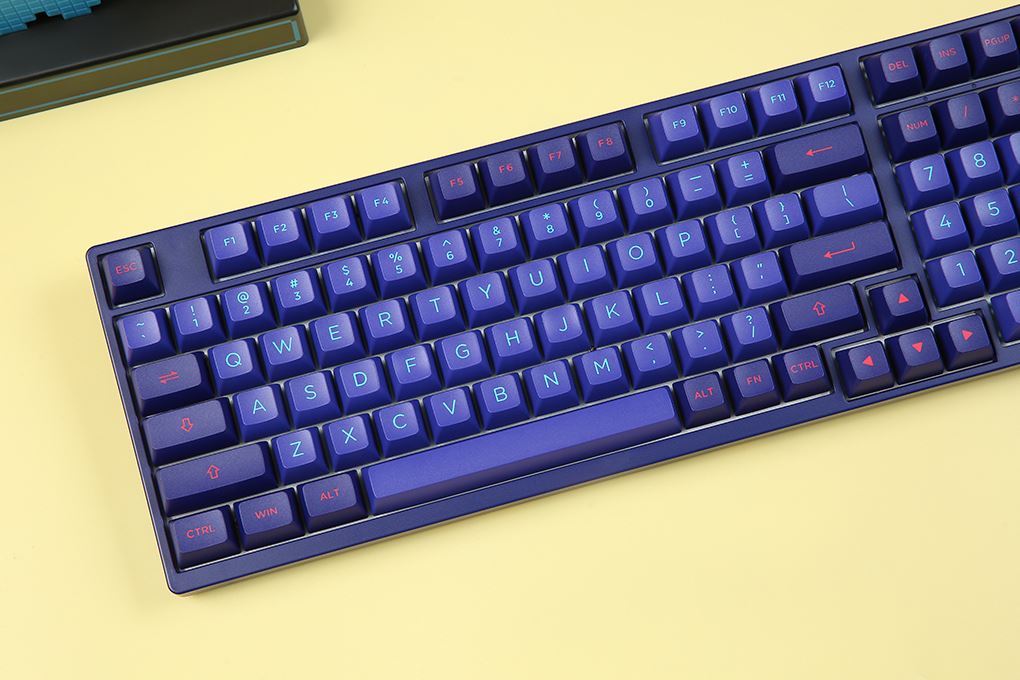 Bàn Phím Cơ Có Dây Akko 3098 Neon Màu Xanh tím