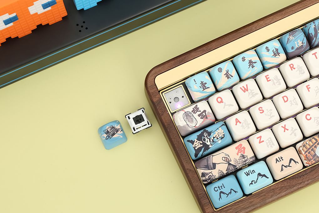 Bàn Phím Cơ Bluetooth Akko MU01 Joy of Life Màu Nâu