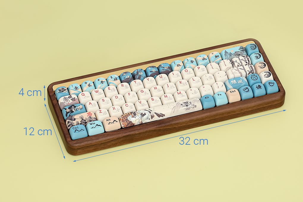 Bàn Phím Cơ Bluetooth Akko MU01 Joy of Life Màu Nâu