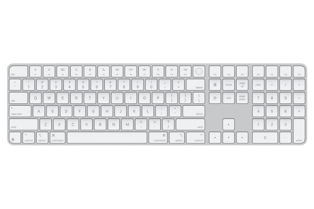 Bàn Phím Apple Magic Keyboard USB C Touch ID có phím số Màu Trắng