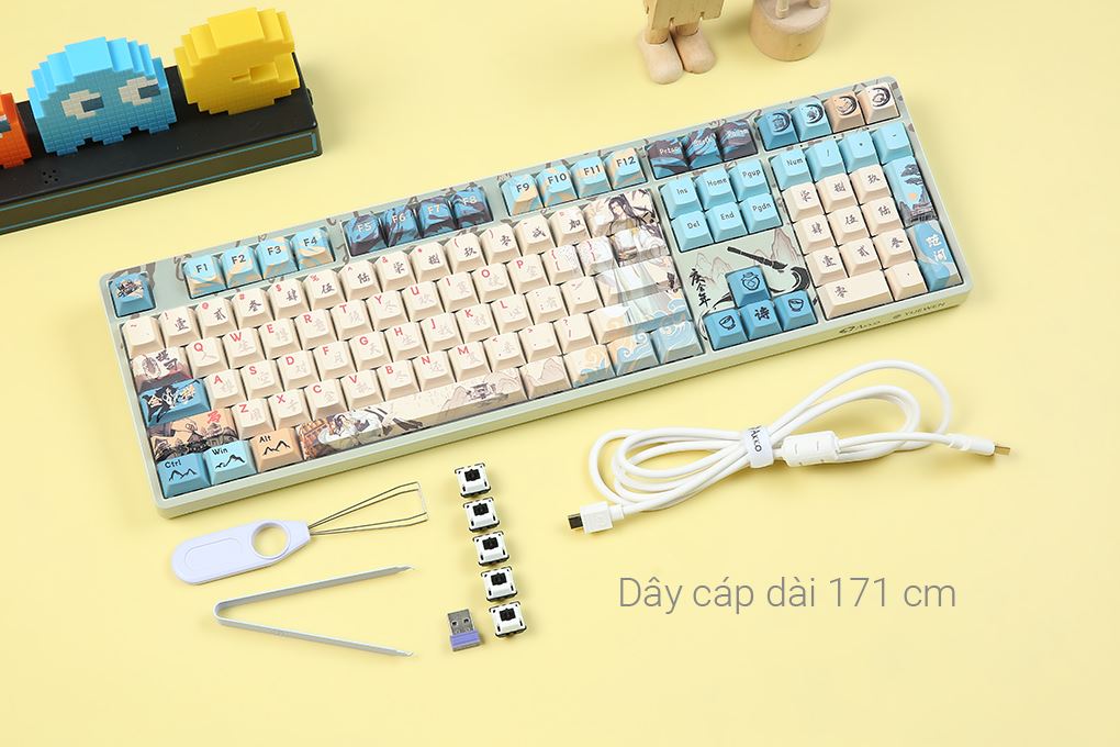Bàn Phím Cơ Bluetooth Akko 5108 SE Joy of Life Piano Pro Màu Xám
