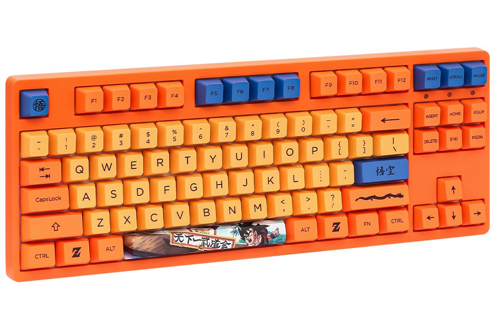 Bàn Phím Cơ Không Dây Akko 3087 RF Dragon Ball Z - Goku Cream Yellow - 3