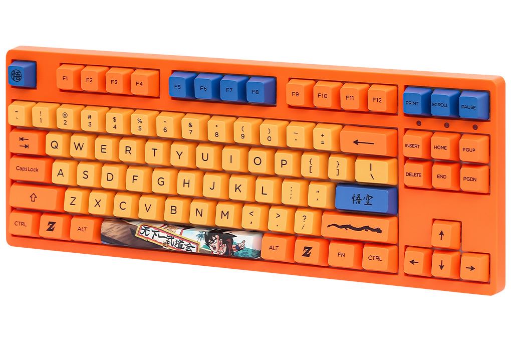 Bàn Phím Cơ Không Dây Akko 3087 RF Dragon Ball Z - Goku Cream Yellow - 4