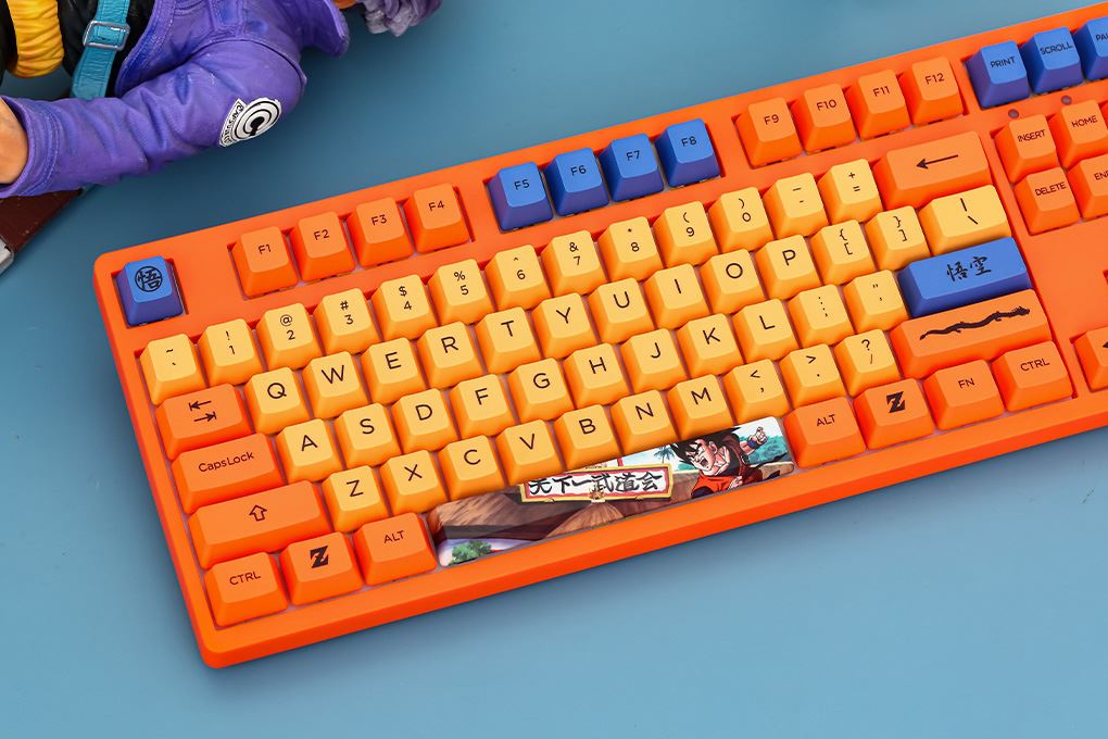 Bàn Phím Cơ Không Dây Akko 3087 RF Dragon Ball Z - Goku Cream Yellow - 8