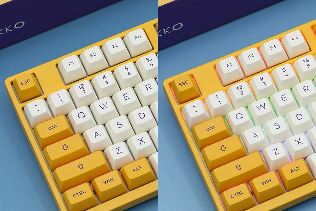 Bàn phím Cơ Có Dây Akko 3098S Los Angeles V3 Creamy Yellow Pro Màu vàng