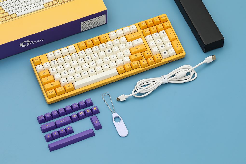 Bàn phím Cơ Có Dây Akko 3098S Los Angeles V3 Creamy Yellow Pro Màu vàng
