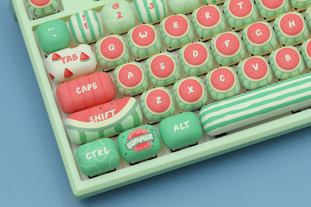 Bàn Phím Cơ Bluetooth MonsGeek MG108B Watermelon Akko Piano Pro Màu Xanh lá nhạt