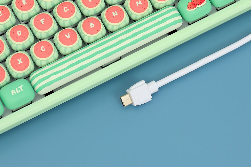 Bàn Phím Cơ Bluetooth MonsGeek MG108B Watermelon Akko Piano Pro Màu Xanh lá nhạt