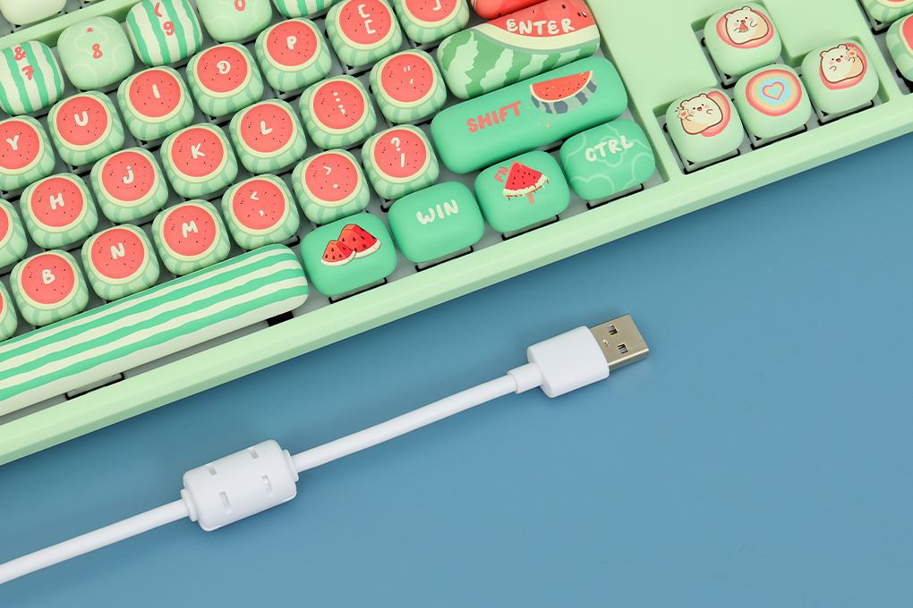 Bàn Phím Cơ Bluetooth MonsGeek MG108B Watermelon Akko Piano Pro Màu Xanh lá nhạt