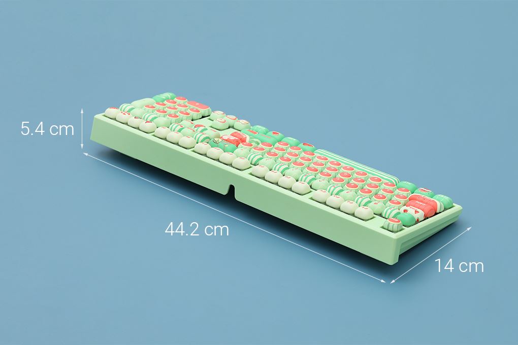 Bàn Phím Cơ Bluetooth MonsGeek MG108B Watermelon Akko Piano Pro Màu Xanh lá nhạt