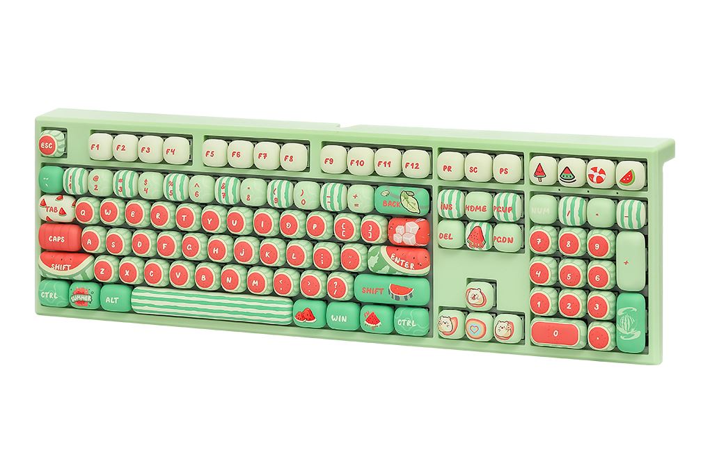 Bàn Phím Cơ Bluetooth MonsGeek MG108B Watermelon Akko Piano Pro Màu Xanh lá nhạt